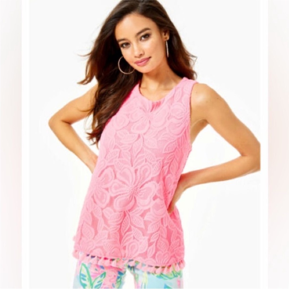 Lilly Pulitzer Pink Floral Tank Top